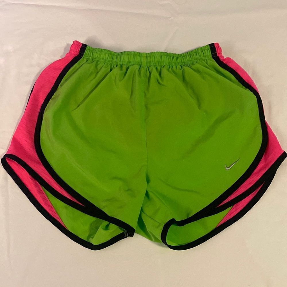 Nike Dri-Fit Tempo Pink and Green Shorts Size Adult XS NWOT